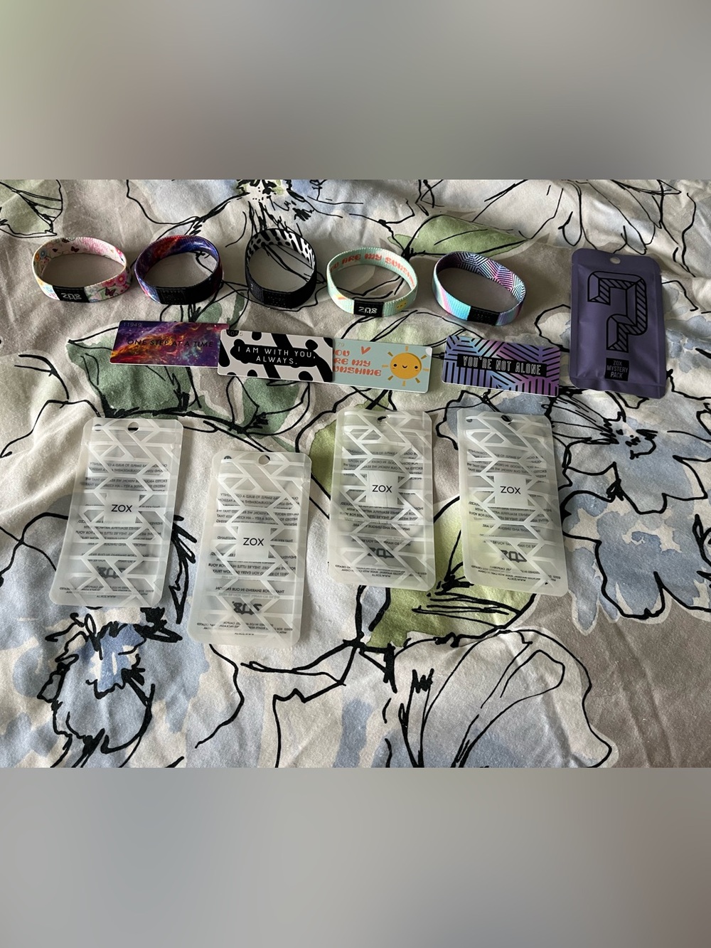 ZOX Wristband Lot with Assorted Colorful Bands. Set of 6.